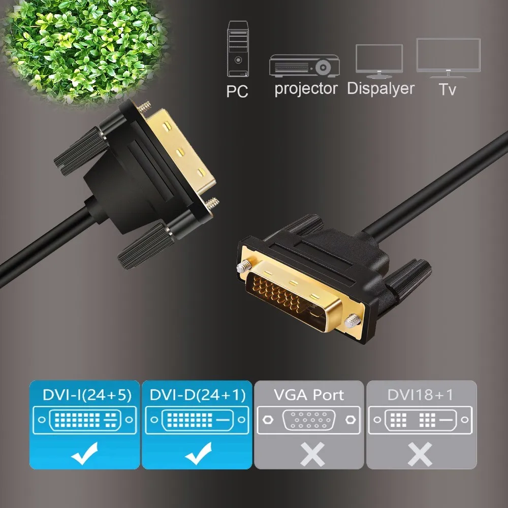DVI كابل عالية السرعة DVI 24 + 1 دبوس ذكر لذكر 1 m/1.5 m/2 m /3 m/5 m DVI إلى DVI مهائي كابلات للعرض محمول التلفزيون LCD DVD HDTV DVI كابل عالية السرعة DVI 24 + 1 دبوس ذكر لذكر 1 m/1.5 m/2 m /3 m/5 m DVI إلى DVI مهائي كابلات للعرض محمول التلفزيون LCD DVD HDTV