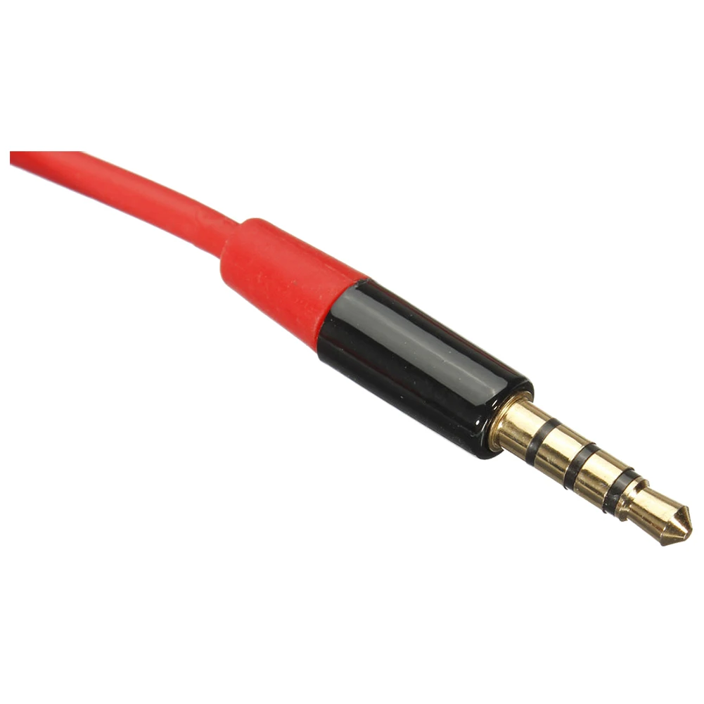 MOOL 3,5 мм 1/" кабель со штыревыми соединителями на обоих концах для подключения 4-полюсный автоматический автомобильный AUX аудиокабель кабель записи наушники красный