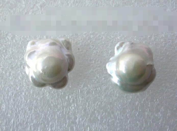 

Hot sell Noble- hot sell new - free shipping 00292 baroque white flower freshwater cultured pearl earrings