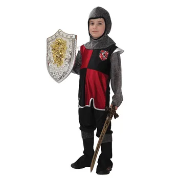 

M-XL Halloween Costumes Children Boys Crusader warrior Cosplay Historecal European aristocracy Carnival San Fermin Disfraz dress