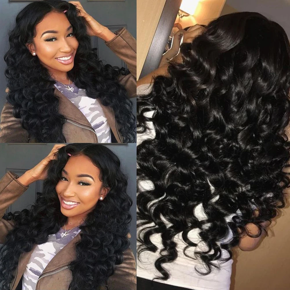 Loose Deep Wave Bundles With Closure 100% Remy Human Hair 3/4 Bundles With Closure Malaysian Hair Weave Bundles With Closure