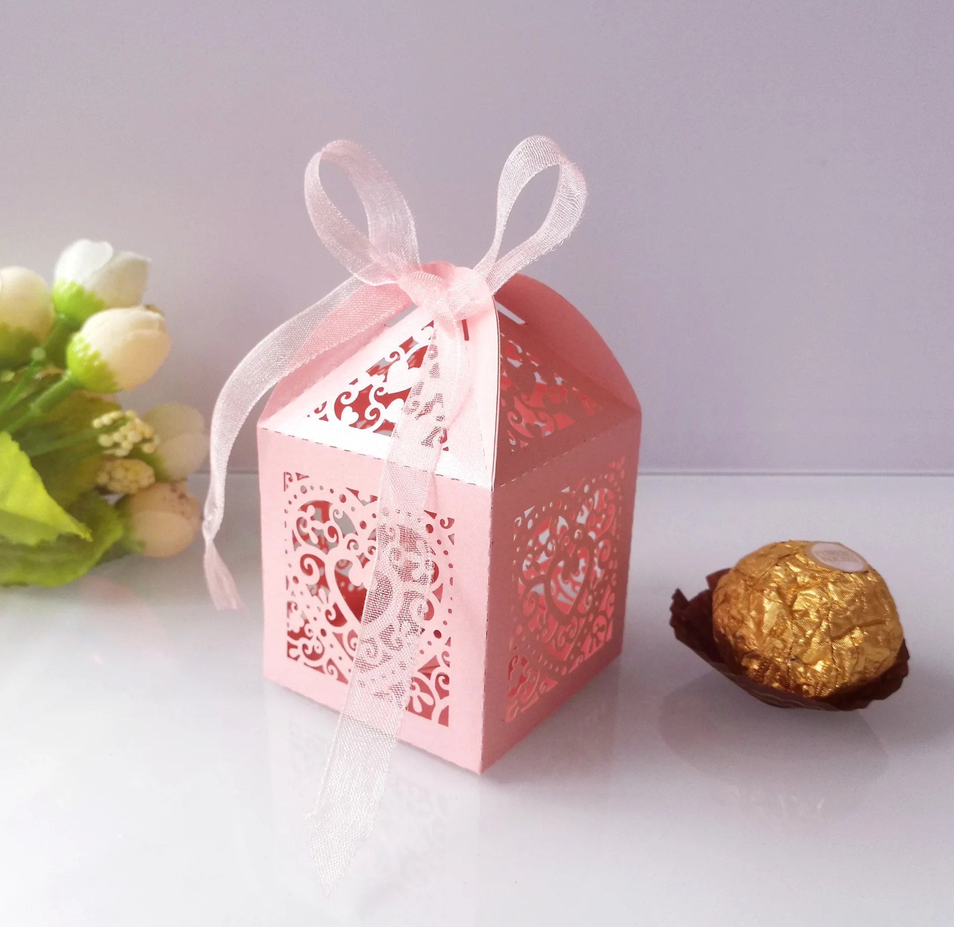 100 шт Подарочный детский душ коробка для конфет бумажная упаковка Свадебные сувениры пакетики картонные коробки бонбоньерка Подарочный мешочек