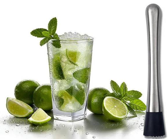 Миксер для коктейлей из нержавеющей стали, барная посуда Mojito, для коктейлей, сделай сам, для напитков, фруктов, Мадлер, дробленый, для льда, барная посуда, барный инструмент