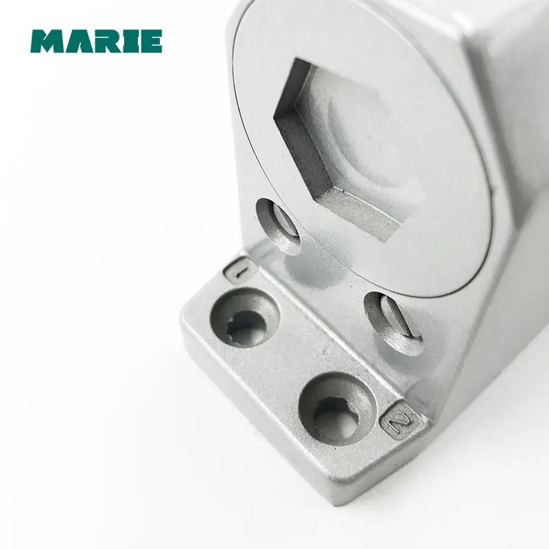 40KG-65KG Heavy Door Closer - Silver, Aluminum Finish 2-Section Speed Adjustable