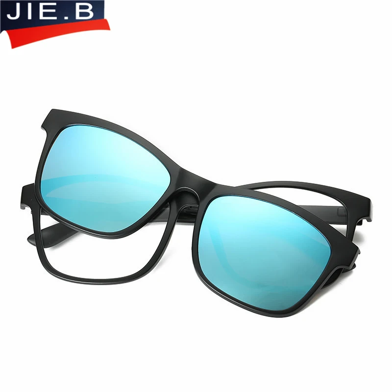 

Polarized Magnetic Clip On Men Myopia Glasses Lightest Woman Semi Rimless Eyeglasses Frame Men Sunglasses Magnet Clip NightVison