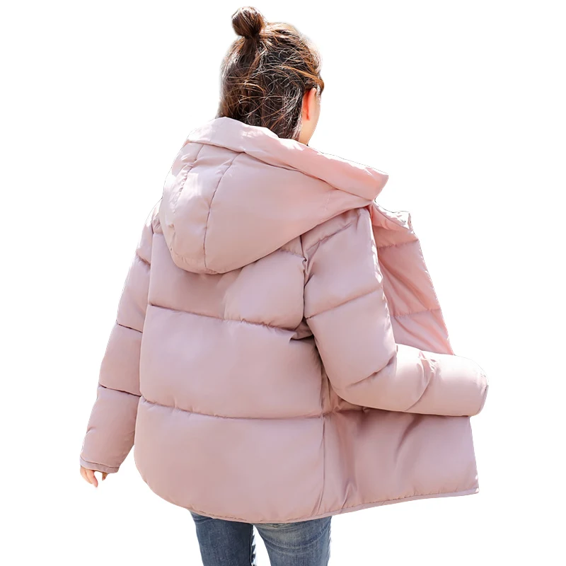 2018 New Short Hooded Down Parkas Female Fashion Thick Winter Jacket Women Slim Warm Winter Coat Ladies Cotton Jacket Outwear Coats
