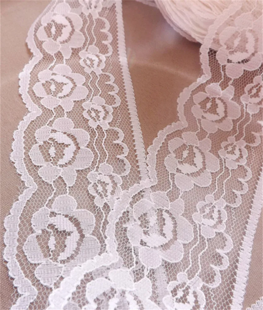 

Width 60mm white 8yards Embroidered Net Lace Trim fabric Garment ribbon headband wedding party decoration gift DIY Accessories