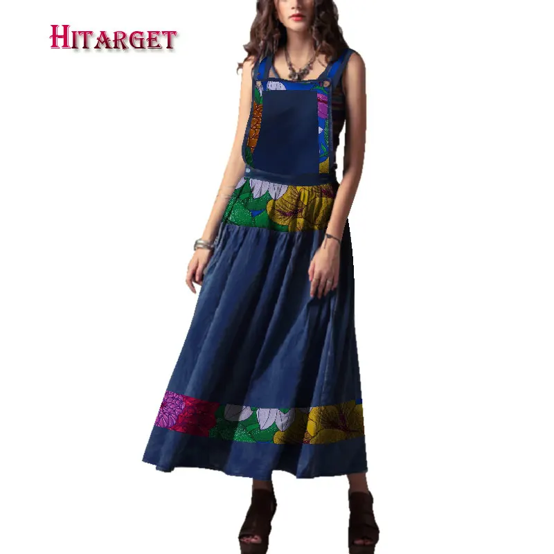 

2018 African Strap denim skirt dashiki african dresses for women plus size women clothes wax for cotton african clothes WY3437