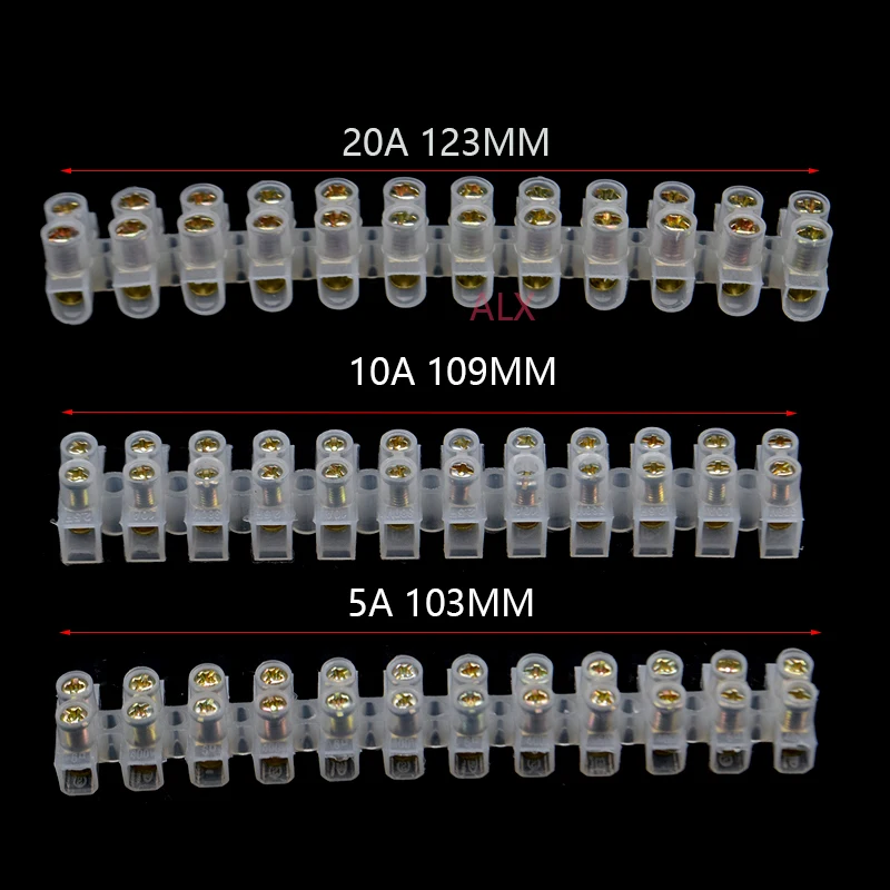 2 шт. 5A/10A/15A двухрядные полосы клеммный блок 12 позиций 12WAY фиксированная монтажная плата Универсальный быстрый разъем провода