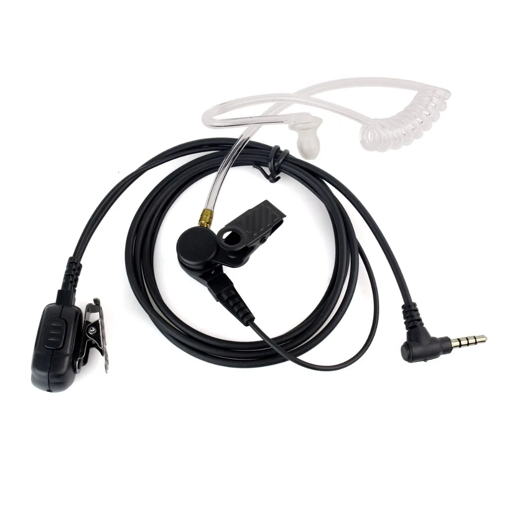 XQF акустический трубчатый наушник Mic PTT гарнитура для Kenwood HYT UV5R 888S Motorola GP88 CLS1450 Midland