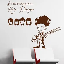 Barber Hairdresser Sex Girls Lady Hair Salon Name Wall Sticker Hair Cutting Wall Decal Hairdressing Shop Window Decoration