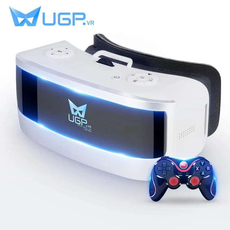 УГП все в одном 5 дюймов 1080 P 3D VR очки с bluetooth геймпад игровой контроллер для