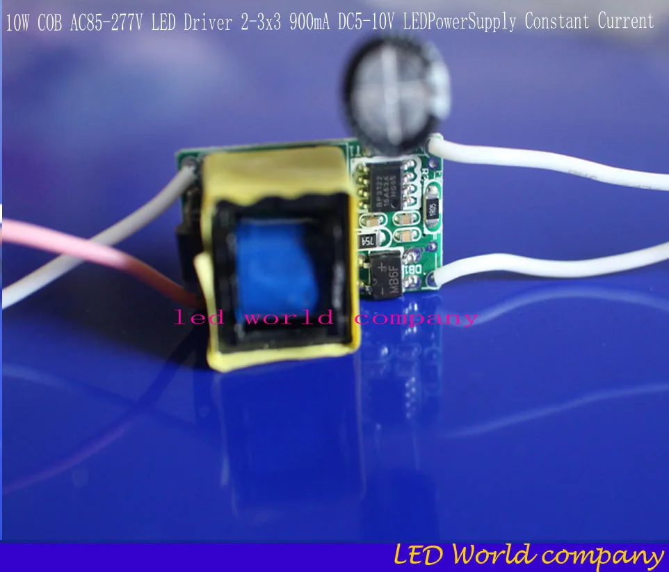 Бесплатная доставка 3 шт. изоляция 10 Вт COB AC85 277V светодиодный драйвер 2 3x3 900mA DC5 10V