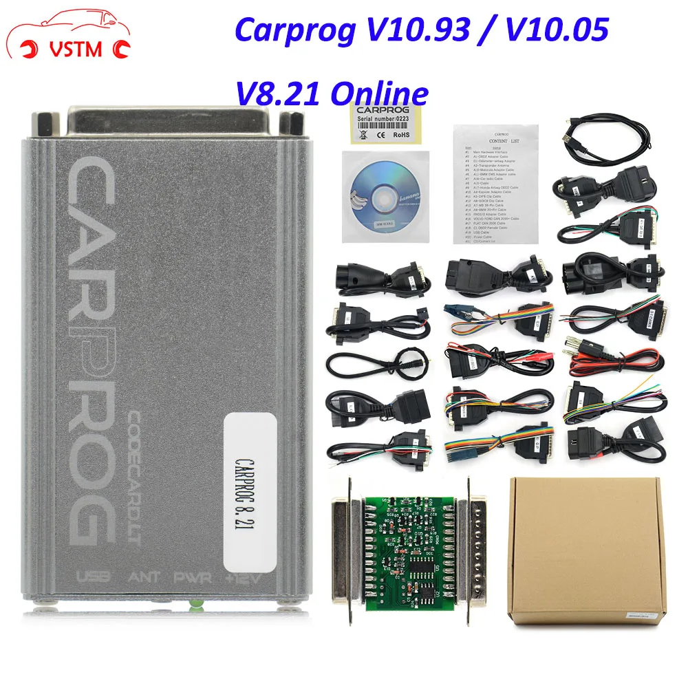 

VSTM Carprog V10.93 V10.0.5 V8.21 Prog ECU Chip Tunning Car Repair Tool Carprog 10.0.5 Version