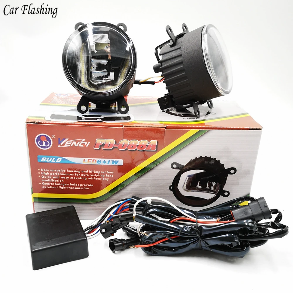 3-в-1 функции LED для Mitsubishi Pajero V87 V97 2007-2014 DRL Дневной светильник автомобиля проектор