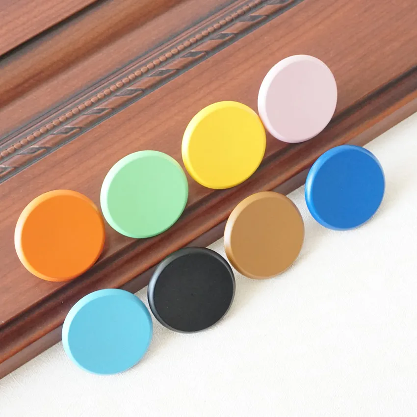 1 pcs 37mm Colorful Knobs Cupboard Pulls Knob Dresser Handles Blue