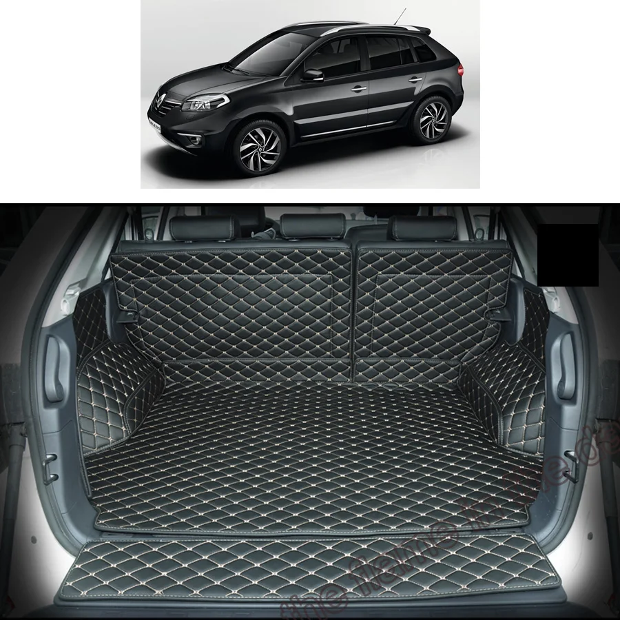 

lsrtw2017 fiber leather car trunk mat for renault koleos 2007 2008 2009 2010 2011 2012 2013 2014 2015