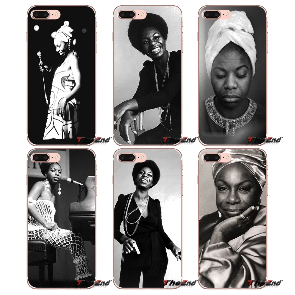 Мягкий чехол для iPhone X 4 4S 5 5S 5C SE 6 6S 7 8 Plus Samsung Galaxy J1 J3 J5 J7 A3 A5 2016 2017 Nina Simone Jazz Music Singer |