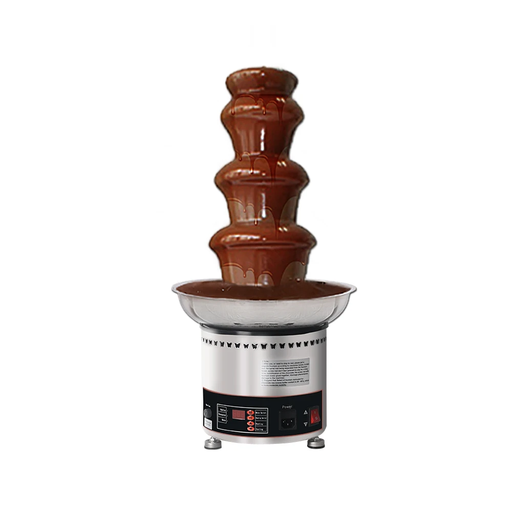 Chocolate Fountain Creative 4 Tiers Stainless Chocolate Tempering Machine 110V-240V Fondue Machine Cafetera Commercial Party Use