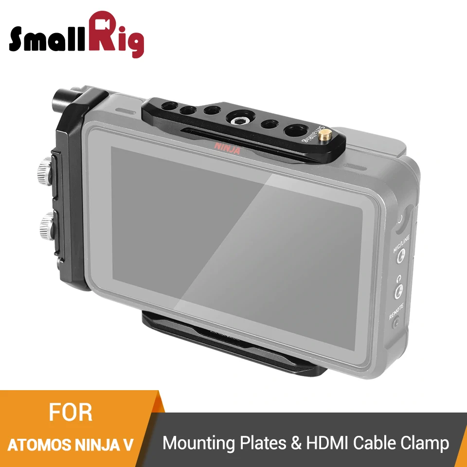  SmallRig Mounting Plates and HDMI Cable Clamp for Atomos Ninja V Top Plate+ Baseplate+ HDMI Cable C
