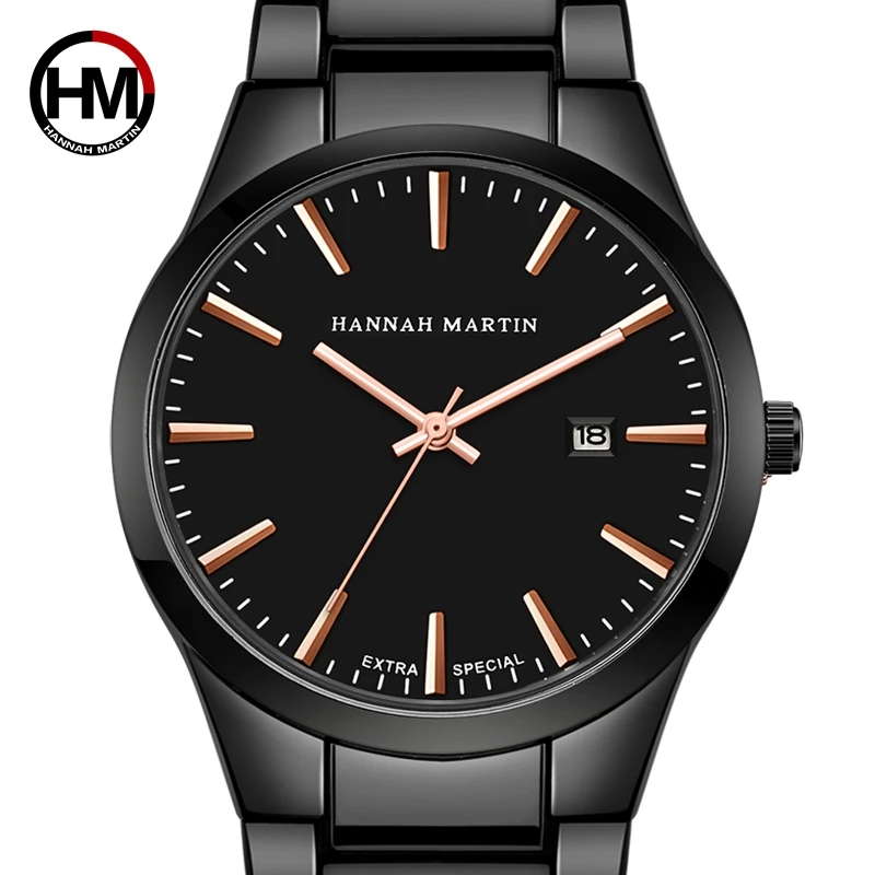 

Men/Women Black Metal Watch Business Stainless Steel Wrist Watches Fashion Unisex luxury Sport Quartz Waterproof Relogio Masculi