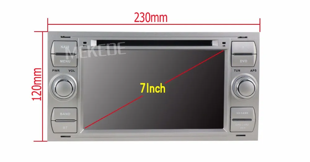 Perfect Quad Core Android 7.1 2G RAM Car Radio stereo DVD For Mondeo Fiesta Kuga Focus Galaxy C-max Player GPS 4G lte wifi free shipping 3