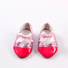 Новые цвета сверкающие туфли фуксии для 1" дюймовых девочек Кукла Одежда и обувь аксессуары