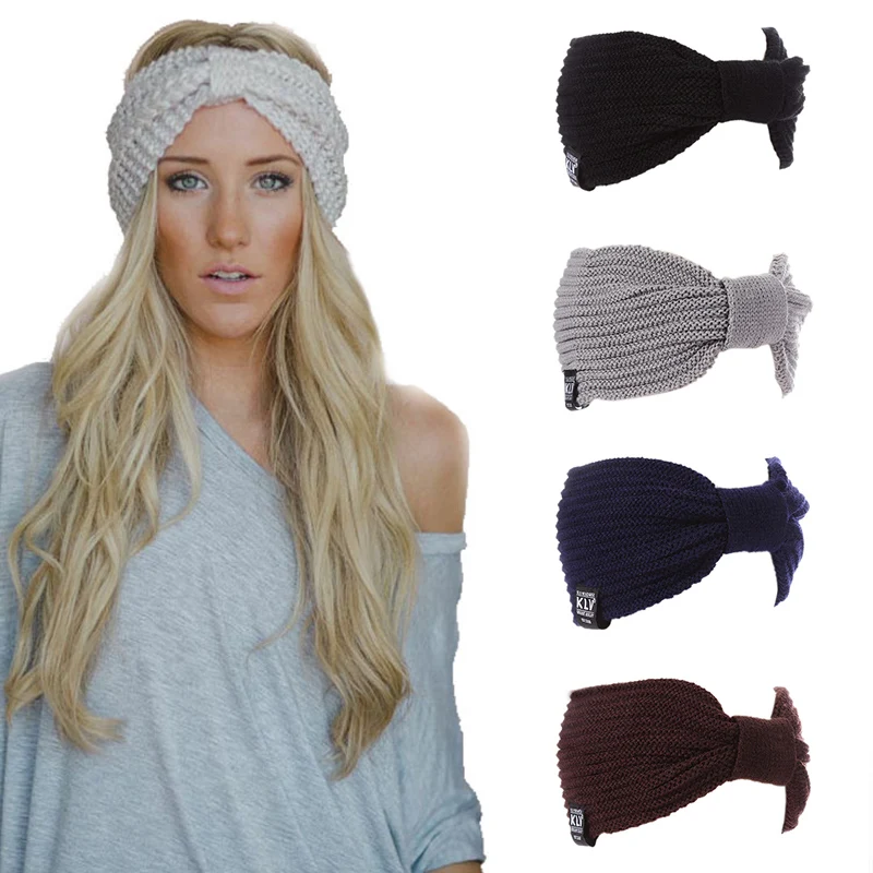 Winter Women Ponytail Baggy Beanie Hat Ladies Wool Knitted Warm Cap Casual Female Stretch Cable Messy Bun Stripe Hats CP0315  (1)