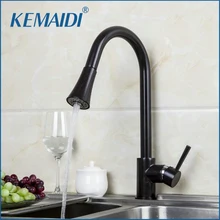Kemaidi Кухня Раковина Поворотный вытащить кран Новый масло втирают бронзовый кран torneira да Cozinha 92284 сосуд Раковина Смеситель