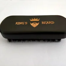 Высококачественная щетка для мужчин, щетка для бритья кабана 4,7*1,8 дюйма, натуральная древесина, черная щетка для бороды, индивидуальный логотип