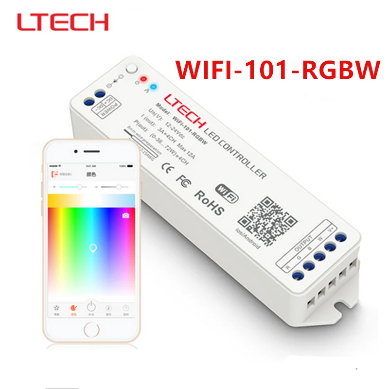 

New sale 2.4G MINI WIFI rgbw controller iOS Android APP WiFi RGBW led controller Wireless For rgbw led strip light DC12V 24V