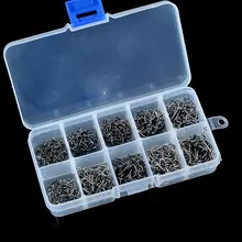 500 Pcs/Lot 3# -12# Carbon Steel Fishing Hook Fishhooks Durable Pesca Jig Head Fishing Hooks with Hole Carp Fishing Tackle Box