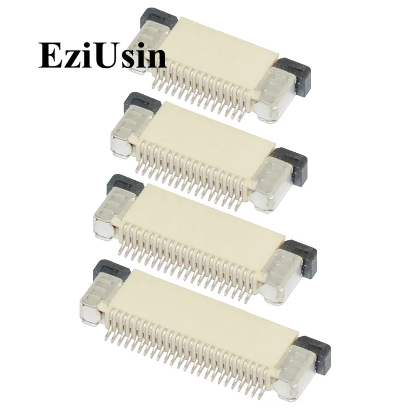 Женский плоский кабель 0 5 мм 1 разъемы PCB SMT ZIF 4 6 7 8 10 12 16 18 20 26 28 30 32 36 40 50 54
