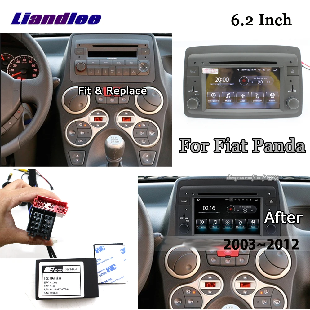 Liandlee 6,2 дюймов Android 8,0 для Fiat Panda 2003~ 2012 стерео видео Wifi dvd-плеер Carplay карта gps Navi навигация Мультимедиа