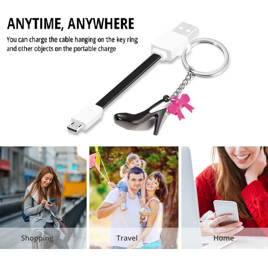 FONKEN Micro USB Cable 10CM Pocket Phone Cables Travel Spare Power Bank Fast Charge Cord 2.4A Keychain Noodle Android Data Wire FONKEN Micro USB Cable 10CM Pocket Phone Cables Travel Spare Power Bank Fast Charge Cord 2.4A Keychain Noodle Android Data Wire