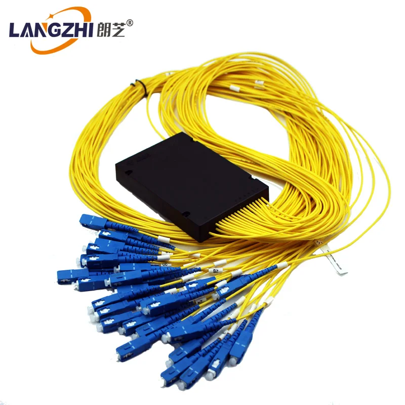 Langzhi 1*32 Catv Glasvezel Plc сплиттер Pigtail одиночный режим Met Sc/apc разъем Voor Ftth 1x32 ODN модуль
