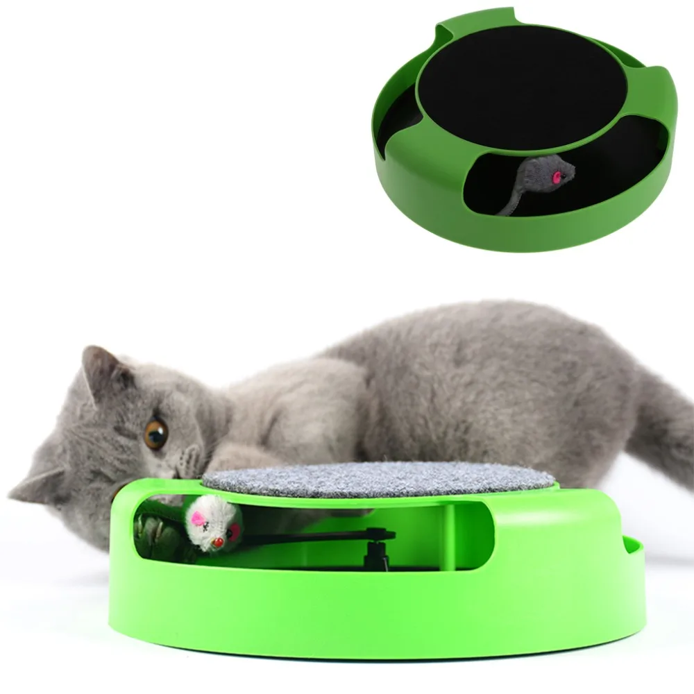 Игрушка для кота котенок ловит перемещающаяся мышка плюшевый Когтеточка уход за когтями коврик теплый дом