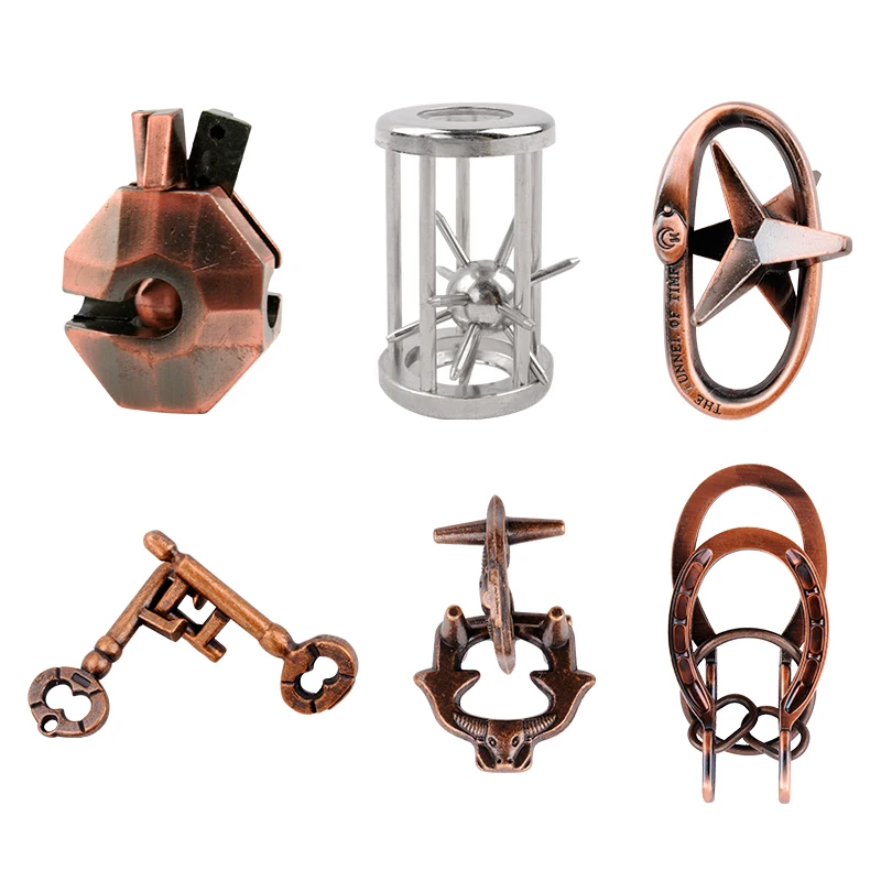 MITOYS Metal Puzzle Wire IQ Mind Brain Teaser Puzzle educational Game Toys for Children Adults Montessori Toys gifts