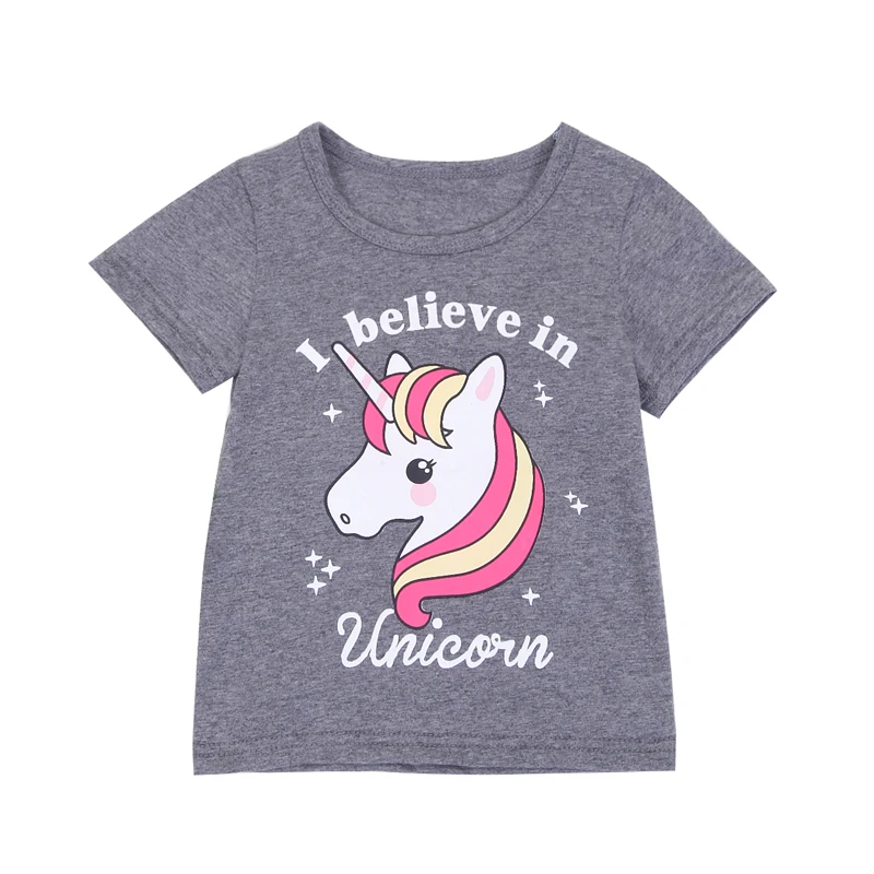 

pudcoco 1-6Y Children kids T-shirt Newborn Girls Kids Unicorn T-shirts Tops Casual Tees t Shirts Clothes cotton t shirt baby