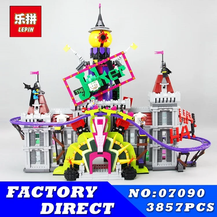 

Lepin 07090 3857Pcs Super Hero Series The Joker`s Manor Set 70922 Building Blocks Bricks for Children Kids Gifts