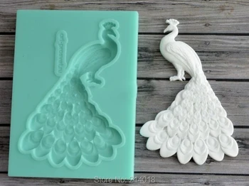 

Silicone Mold Peacock Crafts Decorating Cake Fondant Silicone Molds Moulds Silicone Rubber for Cake Decorations PRZY 001