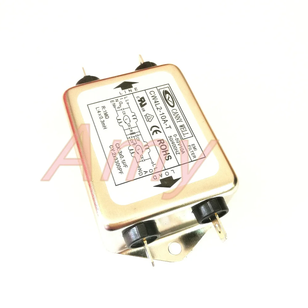 Мощный EMI фильтр CW4L2 10A 20A T биполярный постоянный ток 24 В защита от помех|emi filter|power