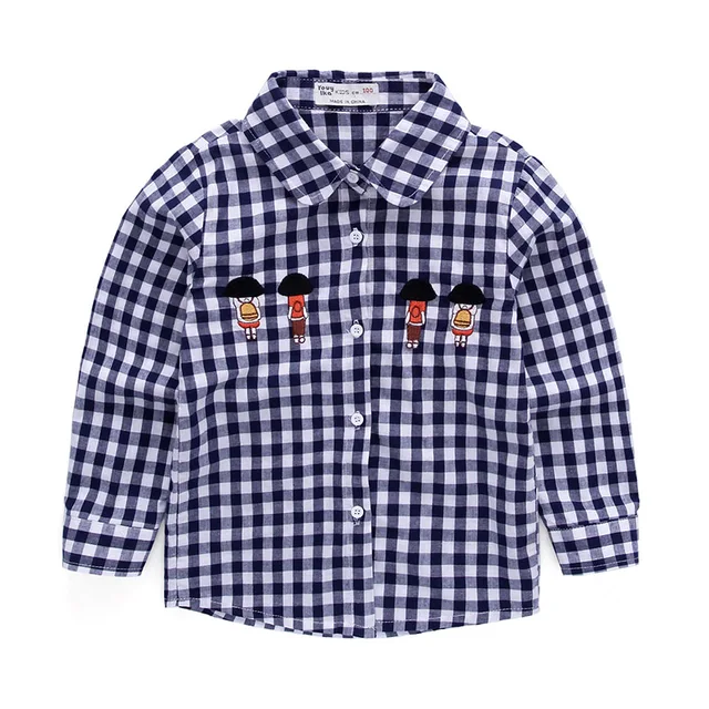 Plaid Red Shirt Baby Boy Spring Casual Cotton Toddler Boys Turn Down Collar Shirt Kids Girls