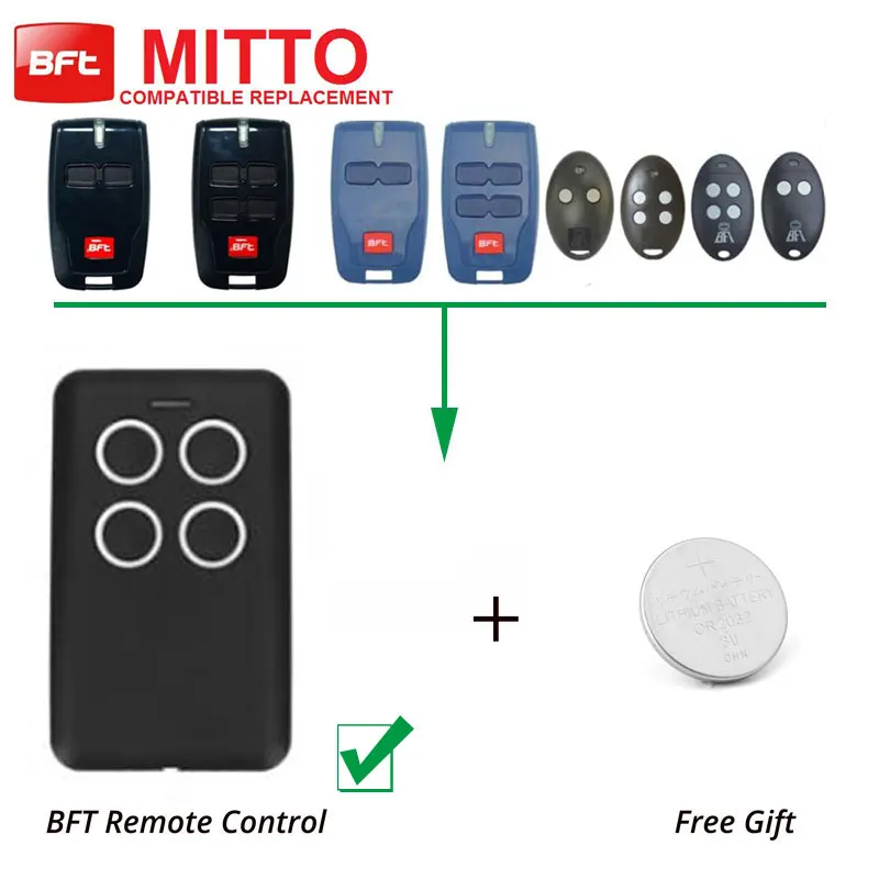 

3pcs New BFT MITTO RCB Rolling Code Replacement Garage Door Hand Remote Control