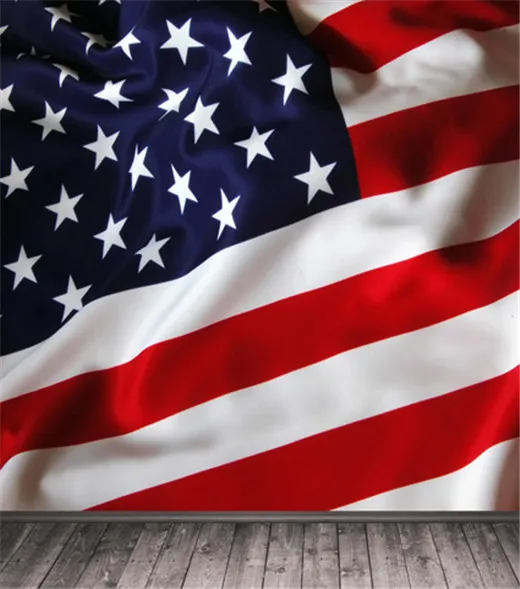 10x10FT Photo Studio Backdrop Wooden Floor Star-Spangled Banner US Flag Custom Background Digital Printing Vinyl 8x10 8x15 10x20 |
