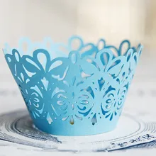 ; синяя юбка-пачка кружевное платье ангела с цветочным узором свадебное украшение для кексиков бумага чашки кексов чашки торт День рождения, детский душ бумага для выпечки