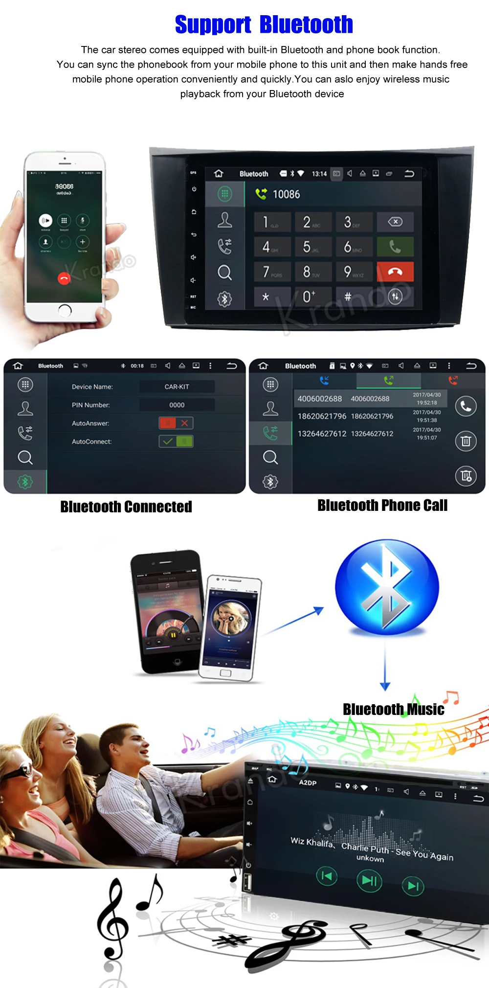 krando android car radio gps for benz W211 navigation multimedia system&nbsp; (8)