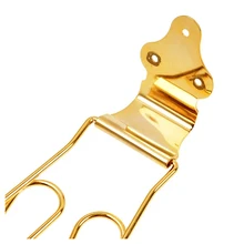5 PCS of (Electric Bass Guitar Trapeze Tailpiece Bridge For 6 String Archtop Guitar Parts (Gold ))