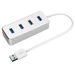 Basix Алюминий 4 Порты и разъёмы USB HUB 3,0 с Мощность Адаптер HUB USB 3,0 разветвитель с 5 В Мощность Порты и разъёмы для PC ноутбук аксессуары