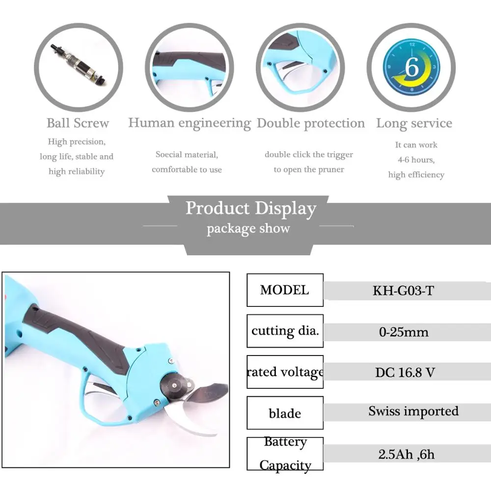 Professional Электрический секатор sheae беспроводной Обрезка устройства
